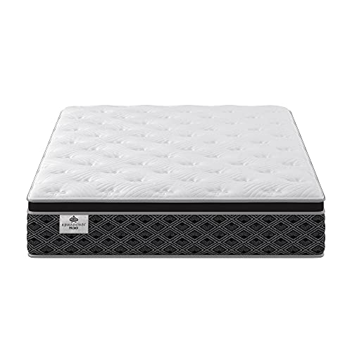 Kingsdown Euro Pillow Top Cushion Firm Innerspring Mattress Queen, Cool Gel Memory Foam Layer Multi-Layered Comfort Cooling Sleep Quilted Premium Luxury Bed Mattresses 13.5-Inch, Prime Owington