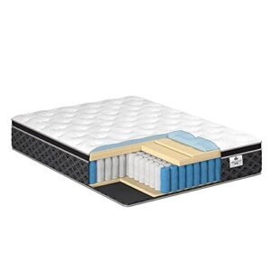 Kingsdown Euro Pillow Top Cushion Firm Innerspring Mattress Queen, Cool Gel Memory Foam Layer Multi-Layered Comfort Cooling Sleep Quilted Premium Luxury Bed Mattresses 13.5-Inch, Prime Owington