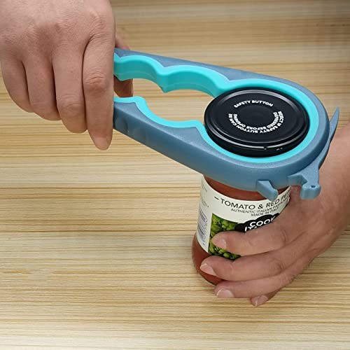 Otstar 6 in 1 Jar Opener and 5 in 1 Bottle Opener with Rubber Jar gripper Pad Ideal for Seniors with arthritis Weak Hands and Children