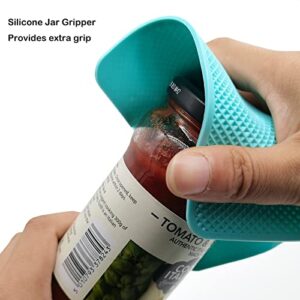 Otstar 6 in 1 Jar Opener and 5 in 1 Bottle Opener with Rubber Jar gripper Pad Ideal for Seniors with arthritis Weak Hands and Children