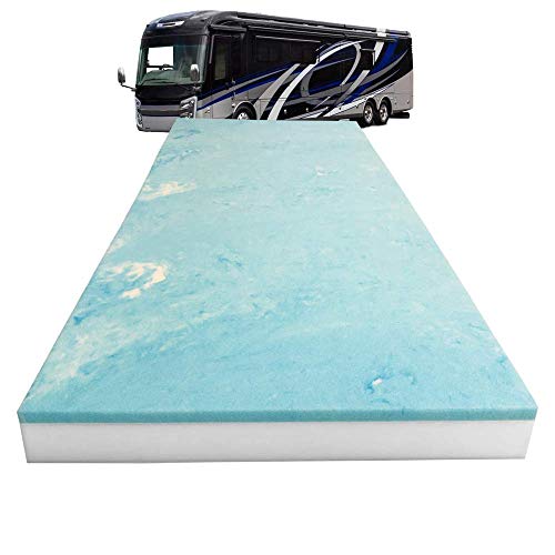 Foamma 2” x 36” x 76” Truck, Camper, RV Travel Visco Gel Memory Foam Bunk Mattress Replacement, Made in USA, Comfortable, Travel Trailer, CertiPUR-US Certified, Cover Not Included