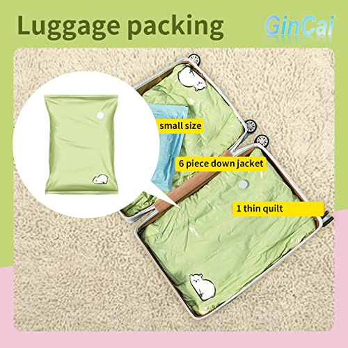 GinCai Vacuum storage bags (2 small, 2 medium, 2 large), which can save 80% of clothing storage space, pillows, quilts, blankets storage bags, and free electric pumps.