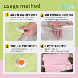 GinCai Vacuum storage bags (2 small, 2 medium, 2 large), which can save 80% of clothing storage space, pillows, quilts, blankets storage bags, and free electric pumps.