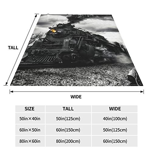 Steam Train Blankets Kids Adults Soft Flannel Fleece Throw Blanket for Sofa Couch Bed Gift