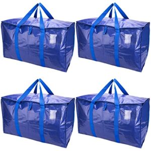 4 pack extra large moving bags heavy duty extra large storage bags with zippers storage totes for space saving moving storage