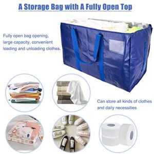 4 Pack Extra Large Moving Bags Heavy Duty Extra Large Storage Bags with Zippers Storage Totes for Space Saving Moving Storage