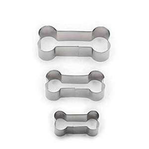 stainless steel metal dog bone shape cookie cutter set, treats and crafts