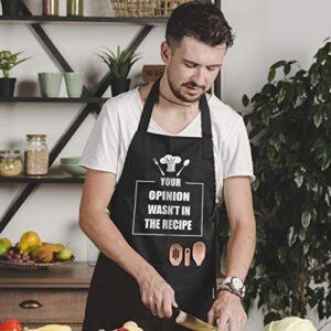 LYLPYHDP Funny Chef Apron, Mens apron, Funny Apron cooking for Men & Women with 2 Tool Pockets Adjustable Neck Strap Waterproof and OilProof Best for Cooking, Grilling, Mens gifts for brithday.