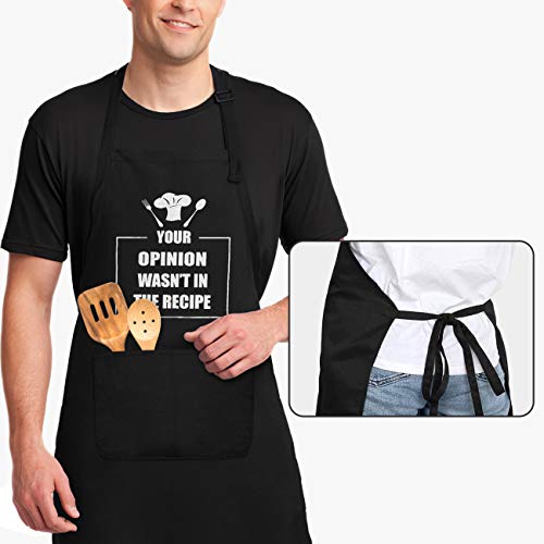 LYLPYHDP Funny Chef Apron, Mens apron, Funny Apron cooking for Men & Women with 2 Tool Pockets Adjustable Neck Strap Waterproof and OilProof Best for Cooking, Grilling, Mens gifts for brithday.