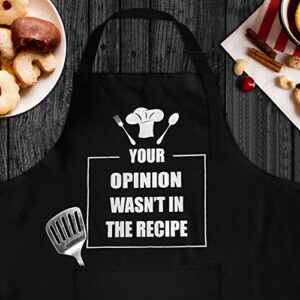 LYLPYHDP Funny Chef Apron, Mens apron, Funny Apron cooking for Men & Women with 2 Tool Pockets Adjustable Neck Strap Waterproof and OilProof Best for Cooking, Grilling, Mens gifts for brithday.