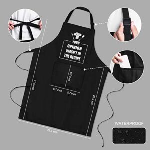 LYLPYHDP Funny Chef Apron, Mens apron, Funny Apron cooking for Men & Women with 2 Tool Pockets Adjustable Neck Strap Waterproof and OilProof Best for Cooking, Grilling, Mens gifts for brithday.