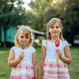 Popsicle Molds for Kids, 2 Pcs Silicone Cake Pop Mold 4 Cavities Homemade Ice Pop Molds Oval with 50 Wooden Sticks & 50 Parcel Bags & 50 Sealing Lines for DIY Ice Cream - Green