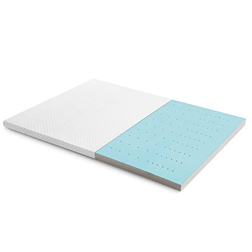 Malouf CARBONCOOL LT + OMNIPHASE Active Night Long—Phase Change Material Advanced Cooling Mattress Topper, Full, White