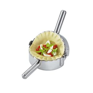 Best Utensils Stainless Steel Ravioli Mold Empanada Press Pierogi Dumpling Maker Wrapper Pastry Dough Cutter Kitchen Accessories (L: 4.75 inch)