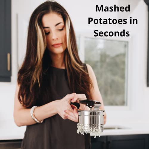 BEAST CANTEEN Potato Ricer Masher - 18/8 Stainless Steel Potato Ricer Press, Ricer for Mashed Potatoes, Mashed Potatoes Masher, Potato Ricer Stainless Steel Professional, Ricer Kitchen Tool