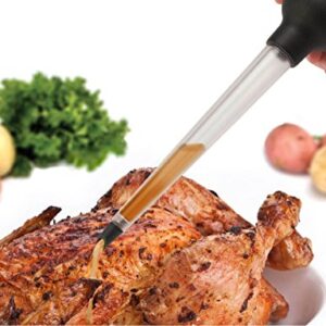 Tovolo Easy-to-Use, Angle Tipped, Dripless Baster for Turkey Roasting, Dishwasher-Safe, BPA-Free Silicone & Plastic, Large, 1 Count, Clear