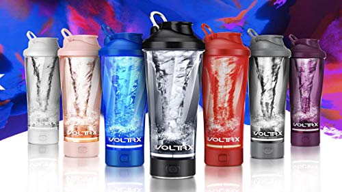 VOLTRX Premium Electric Protein Shaker Bottle, Made with Tritan - BPA Free - 24 oz Vortex Portable Mixer Cup/USB C Rechargeable Shaker Cups for Protein Shakes