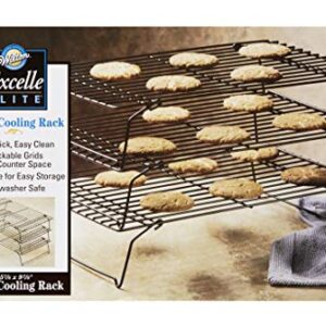 Wilton Excelle Elite 3-Tier Cooling Rack for Cookies, Cake and More, Black