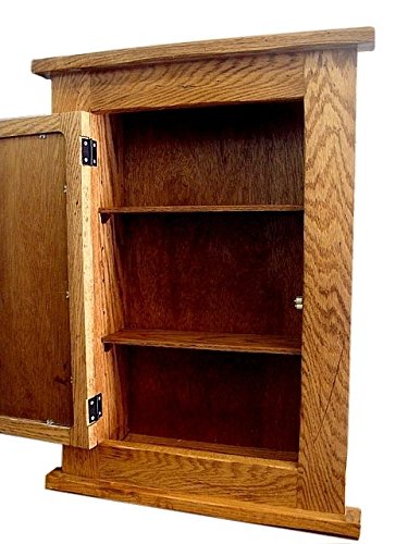 Solid Oak Mission Recessed Medicine Cabinet/Solid Wood & Handmade