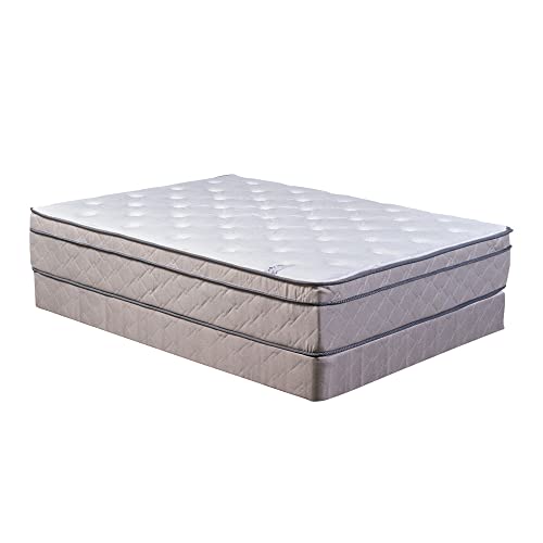 Encased Hybrid Eurotop Pillowtop Memory Foam Gel Innerspring Mattress And 8" Wood Box Spring/Foundation Set