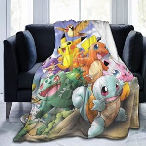 throw blanket cartoon blanket flannel soft cozy warm lightweight blanket for home bedding living room 60"x50"