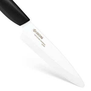 Kyocera's Revolution 4-Piece Knife Set Includes 7" Chef's Santoku, 5.5" Santoku, 4.5" Utility & 3" Paring-Black/White