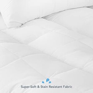 SensorPEDIC MemoryLOFT Supreme 3.5" Memory Foam and Fiber Mattress Topper, Full, White