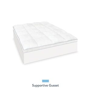 SensorPEDIC MemoryLOFT Supreme 3.5" Memory Foam and Fiber Mattress Topper, Full, White