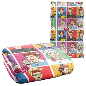trevco i love lucy comic silky touch super soft throw blanket 36" x 58"