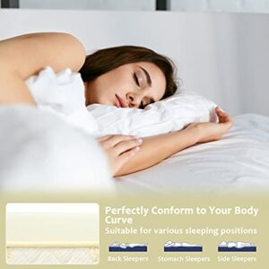 GOFLAME 3 Inch Full Size Mattress Topper, Ventilated Mattress Pad High Density for Cozy Sleeping