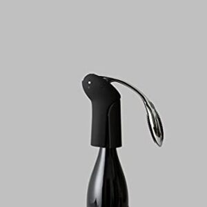 Rabbit Vertical Lever Corkscrew with Foil Cutter, 5 1/2w x 2 1/2d x 6h (in), Black