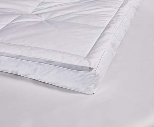 Kathy Ireland 233 Thread Count 3 inch White Down Fiber Top Featherbed Mattress Topper-(Full/Queen/King), Twin