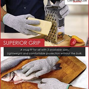 Rockland Guard Oyster Shucking Set- High Performance Level 5 Protection Food Grade Cut Resistant Gloves with 3.5’’ Stainless steel Oyster Knife, perfect set for shucking oysters