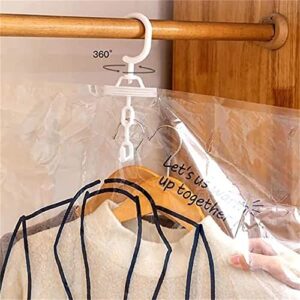 TANGERINR Hanging Vacuum Storage Bags for Jackets, Hanging Compressible Storage Bag with Pump, Outer Jacket Vacuum Bag (6PCS,M+L)