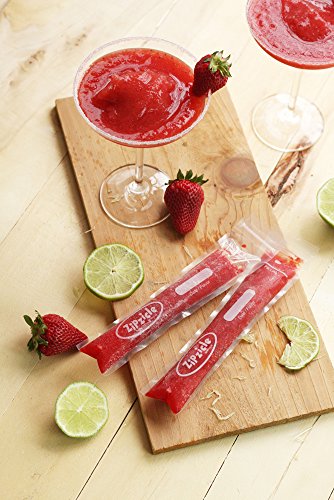 Zipzicle 100 Recyclable Ice Popsicle Mold Bags | BPA free Freezer Tubes with strong Zip Lock Seals | Original Patented | Make Cocktail Pops, Fruit Bars, Healthy Snacks | Family Parties, clear (ZIP100)