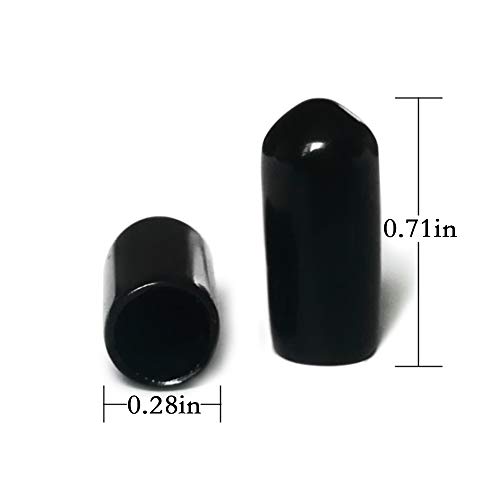 200Pcs liquor spout covers,Pourers Spouts Covers Dust Rubber Caps for Olive Oil Liquor Bottles (Black)