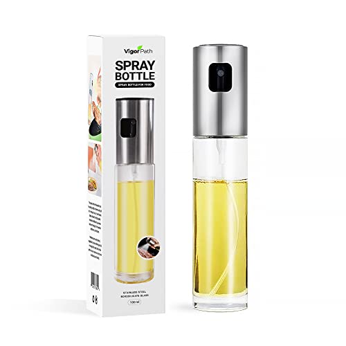 Oil Sprayer for cooking - Olive Oil Sprayer Mister - 100ml Stainles Steel Olive Oil, Vinegar, Water and Other Liquids Sprayer - Perfect for Salad, Barbecue, Kitchen Baking and Roasting (Pack of 1)