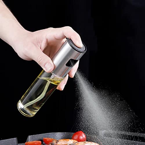 Oil Sprayer for cooking - Olive Oil Sprayer Mister - 100ml Stainles Steel Olive Oil, Vinegar, Water and Other Liquids Sprayer - Perfect for Salad, Barbecue, Kitchen Baking and Roasting (Pack of 1)