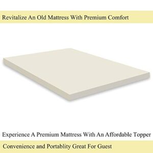 Mattress Solution High Density Foam Topper,Adds Comfort to Mattress, King, 1