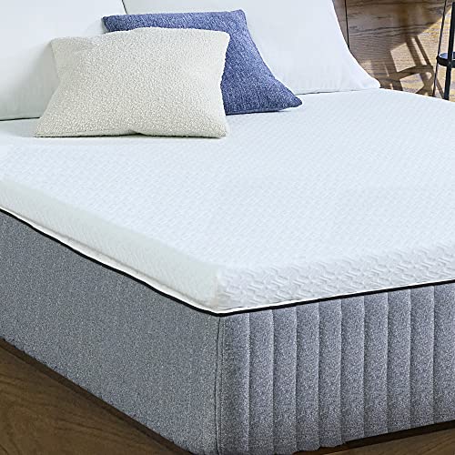 CHITA 2 Inch Mattress Topper Ventilated Cool Gel Memory Foam Bed Removable Cover 10 Years Warranty Twin