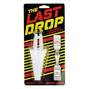 the last drop universal bottle emptying kit transfer connector for soap, lotion, shampoo, conditioner, and kitchen condiments, mess free leak proof funnel coupler, fits all sizes