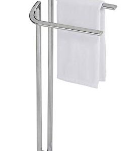 Kings Brand Furniture - Courter Metal Freestanding Bathroom Towel Rack Stand, Chrome