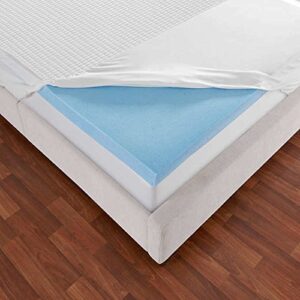 novaform 3” evencor gelplus gel memory foam mattress topper with cooling cover (twin)
