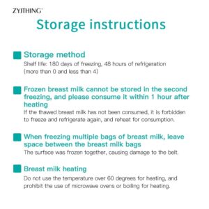 Breast Milk Storage Bags, 6.5-8 Ounces, Liquid Food Bags, Double-Layer self Sealing, Flat Storage, can Stand Upright After Filling.