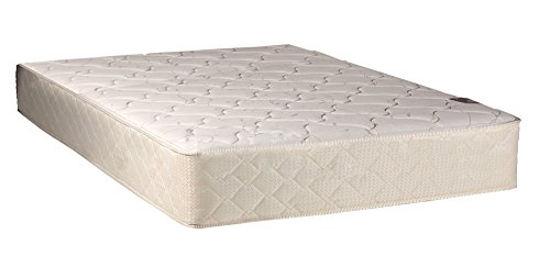 Greaton Medium Plush Tight top Innerspring Fully Assembled Mattress, Good for The Back, 75" X 33", White & LT Brown