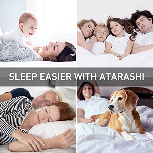 Atarashi 3 Inch Thick Mattress Topper King,400TC Pillow Top Mattress Topper,Soft Cotton Mattress Pad Cover,Breathable & Plush Down Alternative Fill,Fit to 8”-21” Mattress，Gray