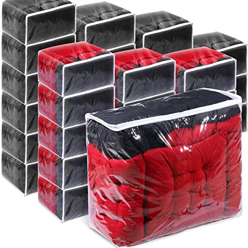 30 Pieces 24 x 20 x 11 Inch Jumbo Clear Vinyl Zippered Storage Bags Bulk Extra Large Plastic Storage Bags with Zipper for Sweaters Blankets Comforters Bedding Sets Clothes Pillows Closet Linen