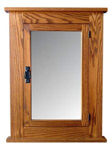 24" w x 33" h solid oak mission recessed medicine cabinet/solid wood & handmade