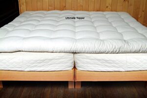 holy lamb organics wool mattress toppers - ultimate (king ultimate topper)