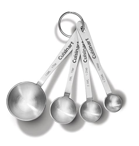 Cuisinart CTG-00-SMP Stainless Steel Measuring Spoons, Set of 4,Silver